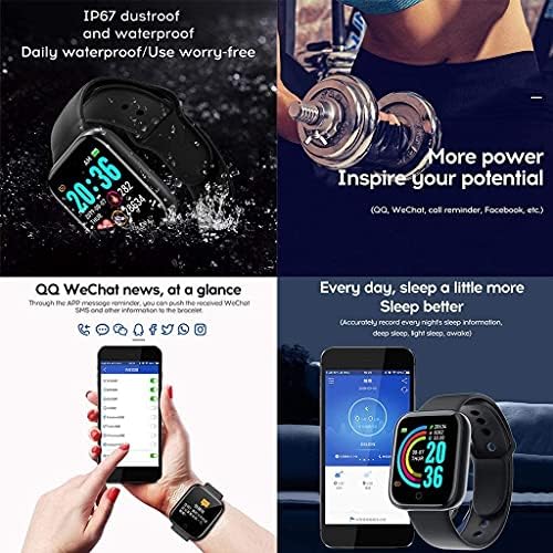 LENNYONE Smart Óra, Fitness Tracker Heart Rate Monitor, Tevékenység Tracker 1.44 Hüvelykes érintőképernyő,Vízálló,Aludni, Monitor,Tevékenység