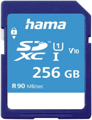 Hama 00123997 SDXC 256 GB UHS-én Class1 C10-533X/ 80MB/S Hihetetlenül Gyors Memória Kártya