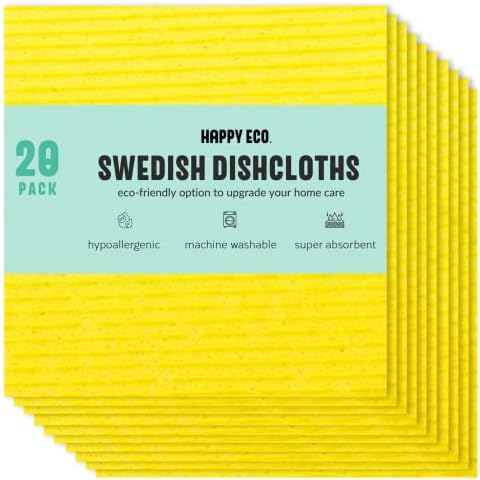 Svéd Dishcloths A Konyha (20-PACK) - svéd Étel Ruhával – Eredeti svéd konyharuháknak - Cellulóz Szivacs Ruha, egyszer használatos