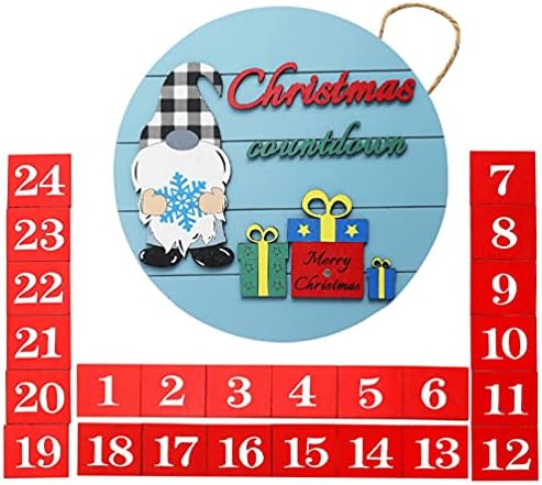Amosfun Erdei Dekoráció 2021 Karácsonyi, Adventi Naptár, Karácsonyi Díszek 24 Nap Visszaszámlálás Naptári 24 - Darab karácsonyfa