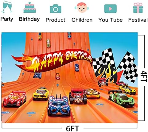 Hot Wheels Hátterekkel, a Születésnapi Party Dekorációk, Kellékek Piros Autó Fotó Háttér Torta Asztal Dekoráció, Baba Zuhany Banner
