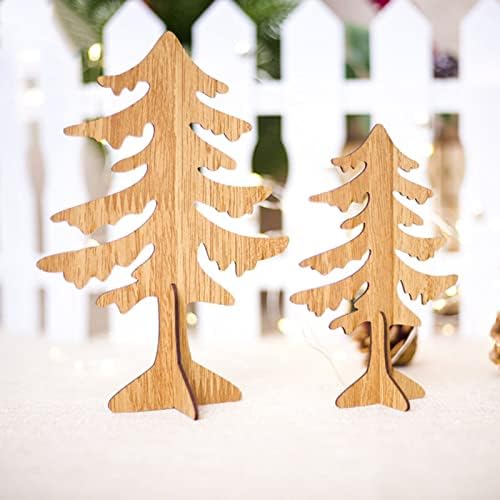 Fából készült karácsonyfa, karácsonyfa Asztal Dekoráció Vicces Asztali karácsonyfa Díszek Emlék Díszek a karácsonyfára (B, Egy
