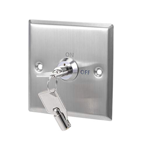 uxcell kulcsos Kapcsoló On/Off Kilép a Kapcsolók Vészkijárati Ajtó Kiadás SPST az Access Control Panel-Hegy, 2 Kulcs