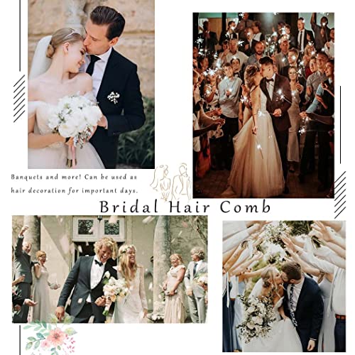 Campsis Menyasszonyi Oldali Comb Zöld Esküvői Haj Kiegészítők Menyasszony Kristály Levél Haj Fésű a Nők, Lányok
