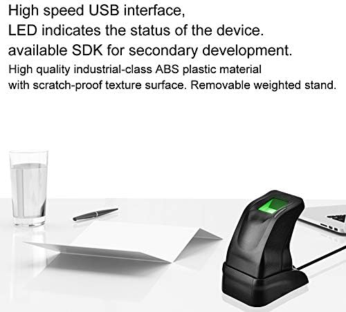 ASHATA USB Ujjlenyomat-Olvasó,USB Ujjlenyomat-Érzékelő Optikai Ujjlenyomat-olvasó, Mini Biometrikus Ujjlenyomat-Olvasó Asztali