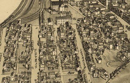 1892 térkép Pittston Nyugat Pittston, Pennsylvania|Méret 16x24 - Kész Keret| Pennsylvania|Pittston|Pittston Pa|West Pittston|West Pittston