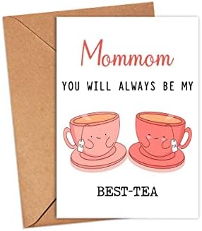 Mommom Mindig Te Leszel A Legjobb-Tea - Vicces Szójáték Kártya - a Legjobb Tea Lap - anyák Napja Kártya - Mommom Csajszi