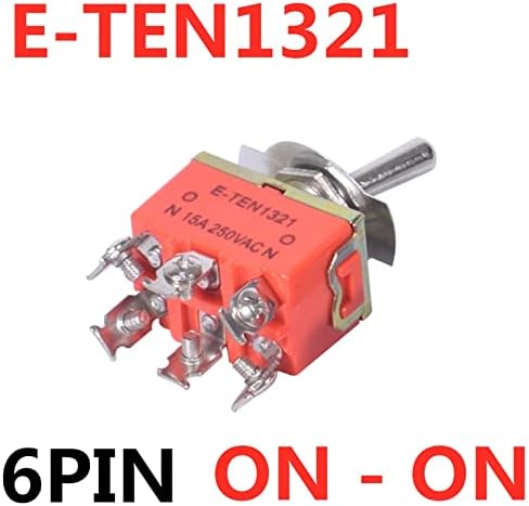 1db 15A 250V SPST 2 4 6 Terminál ON Off Kapcsoló segítségével Egyéni Reteszelő (Szín : E-TEN1122)