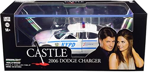 2006 Töltő Fehér New York-i Rendőrség (NYPD) Kastély (2009-) TV-Sorozat 1/43 Fröccsöntött Modell Autó Greenlight 86603