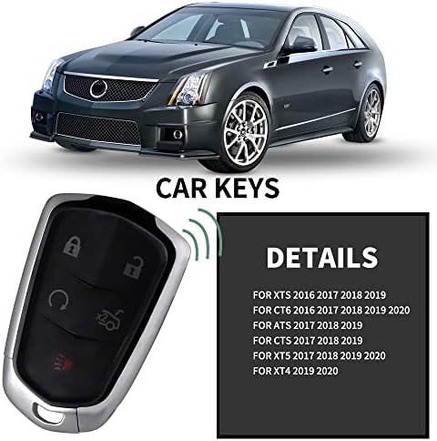 Kulcs nélküli Távirányító Autó Start 5B Raryloy Okos távirányító a Cadillac XTS -2019 ; CT6 -2020 ; ATS/CTS 2017-2019；XT5 2017-2020