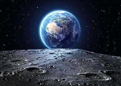 BELECO 10x8ft Szövet Külső Tér, Háttérben Univerzum Háttér Föld Hold Felszíni Berendezett, a NASA által Planet Csillagok Fotózás Hátteret