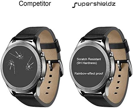 (3 Csomag) Supershieldz Célja a Motorola Moto Nézd 100 Smartwatch Edzett Üveg kijelző Védő fólia, Anti Karcolás, Buborék Mentes