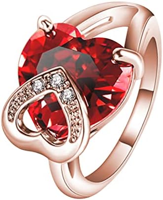Szív Alakú Gyémánt Színű Drágakő Cirkon Kristály Mikro Beállítás Gyűrű, Ékszerek, Szülinapi Javaslatot, Ajándék, Menyasszonyi