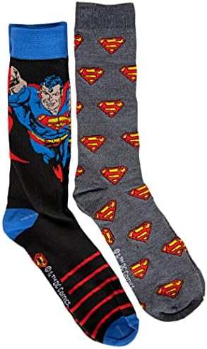 Hipnotikus Kalapok Superman Repül Puncsot, Ismétlődő Szimbólum 2-Csomag a Személyzet Zokni Férfiak