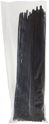 Fekete Nylon Kábel Köti karperecet Zár Kapcsolatok 4.8 mm x 300 mm-es, 100-as Csomag
