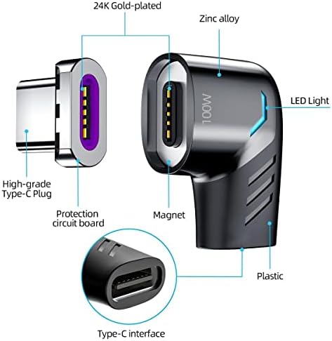 BoxWave Adapter Kompatibilis a Lenovo Yoga 11 Lap (ZA8W) (Adapter által BoxWave) - MagnetoSnap PD Szög Adapter Mágneses PD Szög töltőadapter