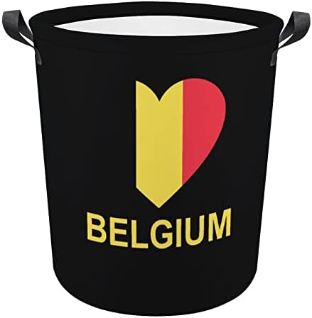 A szerelem Belgium Szennyes Kosár Összecsukható Szennyesben Mosoda Bin Tároló Táska, fogantyúval