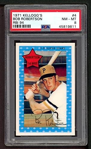 1971 Kellogg 4 Bob Robertson Pittsburgh Pirates (Baseball Kártya) PSA a PSA 8.00 Kalózok