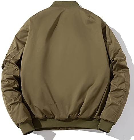 Plus Size Bomber Kabát Férfi Kapucnis Kabát Téli Bélelt Katonai Kabát Levehető Hood Steppelt Bélésű Aktív Outwear