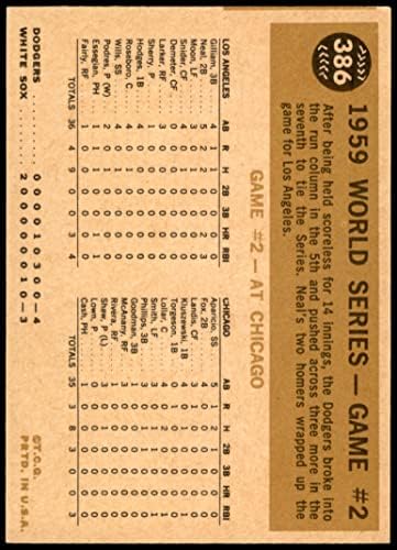 1960 Topps 386 1959-Es World Series - Játék 2 - Neal Övek 2 Homer Charlie Neal Los Angeles/Chicago Dodgers/White Sox (Baseball Kártya) NM/MT