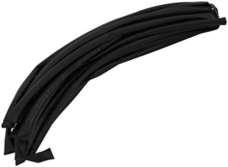 Aexit Hő Zsugorodó Elektromos berendezések Cső Wire Wrap Kábel Hüvely 6 Méter Hosszú, 6 mm, Belső Átm Fekete