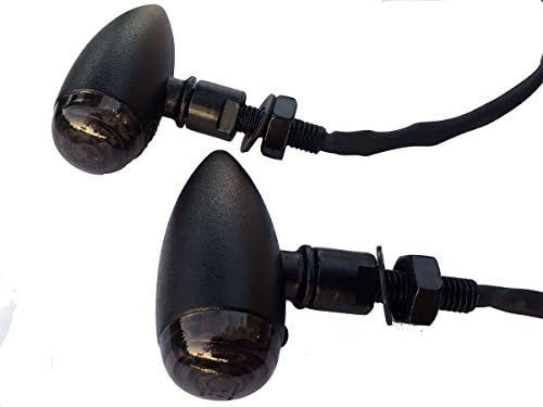 MotorToGo Fekete Golyó Motoros LED lámpa LED kijelzők Szemellenző Füst Objektív Kompatibilis a 2005-ös Yamaha PW80