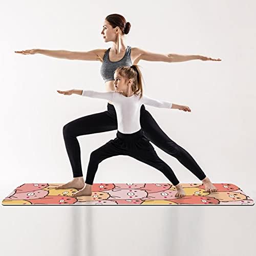 Vastag, Csúszásmentes Gyakorlat & Fitness 1/4 jóga szőnyeg Sertés Állat-Nyomtatás, a Jóga, a Pilates & Emelet Fitness Edzés (61x183cm)