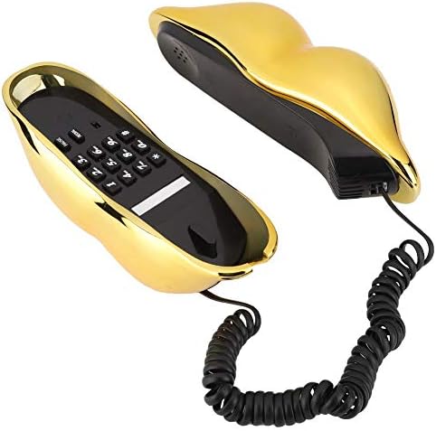 Bewinner1 Európai Stílusú Otthon Telefon,Divatos, Csinos, Piros Ajkak Alakját, Telefon,Innovatív Protable Asztali Vezetékes Telefon,az