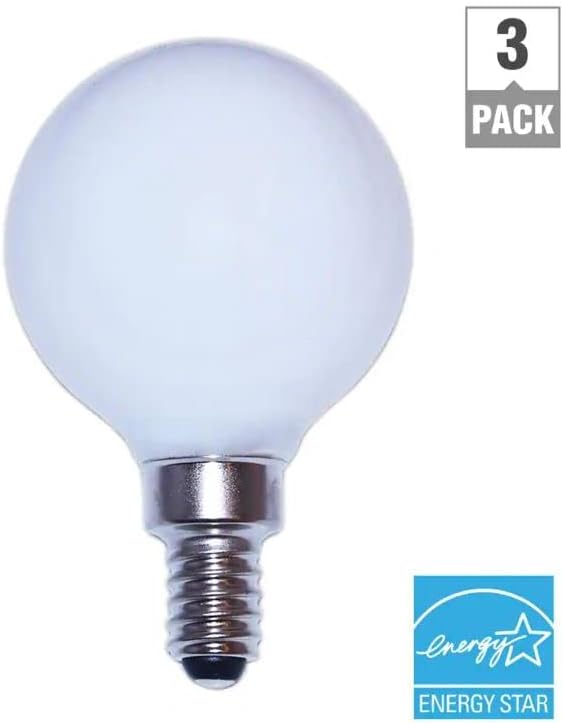 EcoSmart Izzók 40 Wattos Egyenértékű G16.5 Globe Szabályozható Matt Üveg Végtelen Vintage LED Izzó Nappal (3 Csomag)