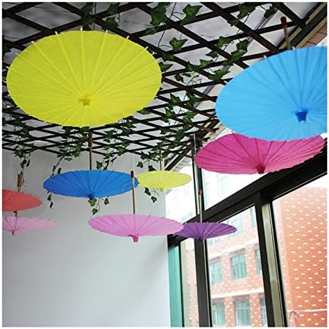 Olaj, Papír Esernyő-Kézzel készített Színes Papír Esernyő, Hagyományos Kínai Gyerekek Festmény Papír Esernyő Dekoráció (Szín : Fehér,
