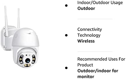 Pan Tilt Kültéri Biztonsági Kamera, 1080P felbontású Otthoni WiFi IP Kamera, Pan Tilt Dóm Biztonsági Kamera, kétirányú Audio mozgásérzékelés