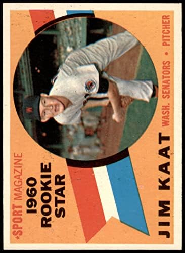 1960 Topps 136 Újonc Csillag Jim Kaat Washington Senators (Baseball Kártya) NM/MT Szenátorok