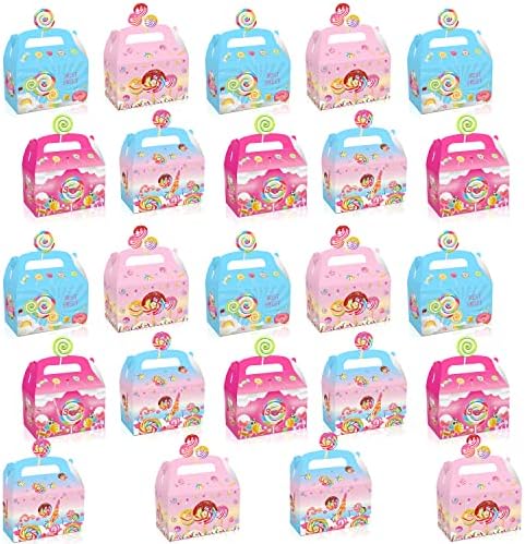 24 Pack Candyland Szívességet Ajándék Dobozok - Édes Cukorkát, Nyalókát Szélmalom Baba Zuhany Szülinapi Parti Kellékek Dekoráció