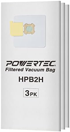 POWERTEC 75044 Nem Szőtt Szövet porzsák a AstroVac & Őrzött Központi HPB1 Porszívók, 3PK