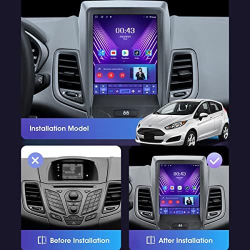9,7 Hüvelykes érintőképernyő Android 11 CarPlay Autó Sztereó Ford Fiesta 2009-2015 Támogatja a Vezeték nélküli Android Automatikus