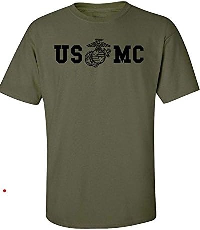 Szerencsés Út Tengerészgyalogság Bull Kutya Elől-Hátul USMC Férfiak Katonai Póló