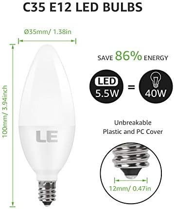 Lepro Csomag - 2 Elemek, E12 LED Gyertyatartót Izzók & 4 Csomag GU10 Smart LED Izzók
