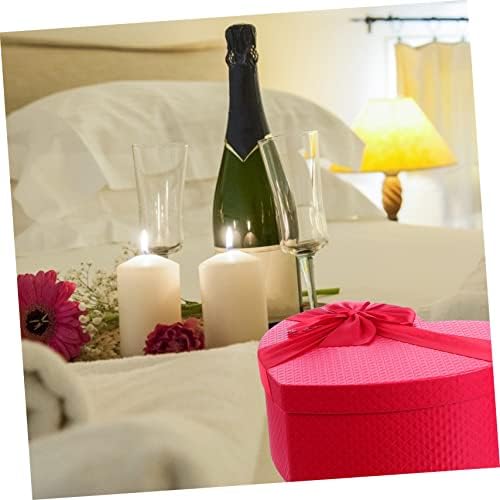 Luxshiny 1db csomagolás doboz Öregedés Rózsaszín Ajándékok Dekoratív Piros Kellékek Kezelésére, Évforduló, Virágos Szerelem Örök Fedezze