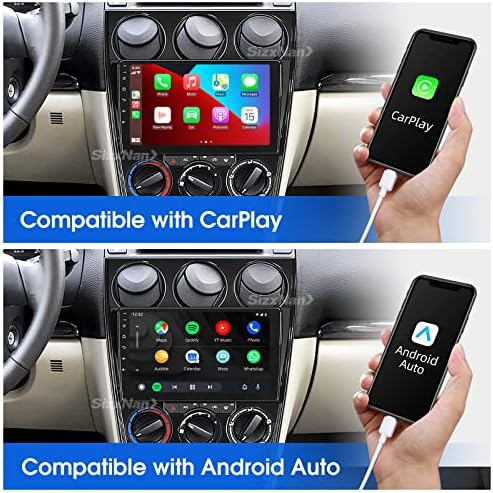 SizxNanv a Mazda 6 Atenza Android 10 érintőképernyő Kompatibilis Carplay Android Auto,Autó Rádió Sztereó Bluetooth Navigációs