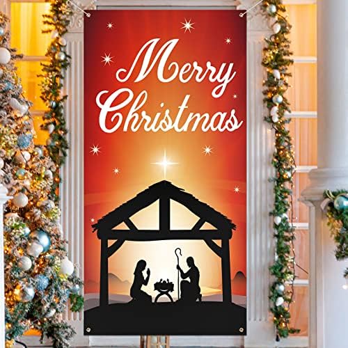 Karácsonyi Betlehem Ajtót Borító Szent Este Krisztus Betlehem Fotózás Háttér Boldog Karácsonyt Jézus Ajtó Dekoráció Karácsonyi Keresztség
