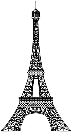 Eiffel Torony Fal Matrica Párizs Egyedi, Modern Vinil Fali Matricák Otthoni Dekoráció Gyerekszoba Baba Szoba Dekoráció BK017 (Fekete,