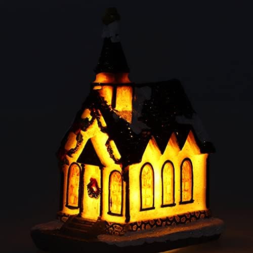 Gayoh Mini Gyanta Házak Meleg led Lámpa elemes Jelenet Házak Karácsonyi Dekoráció
