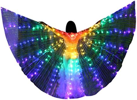 Cegduyi LED Pillangó Szárnyak hastánc Jelmezek Izzó Teljesítmény Ruházat, Teleszkópos Botot Karnevál