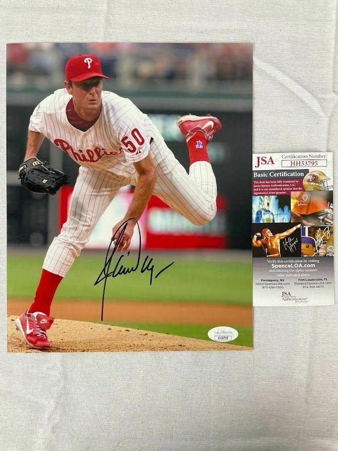 Jaime Moyer aláírt dedikált Philadelphia Phillies 8x10 fotó SZÖVETSÉG HH53795 - Dedikált MLB Fotók