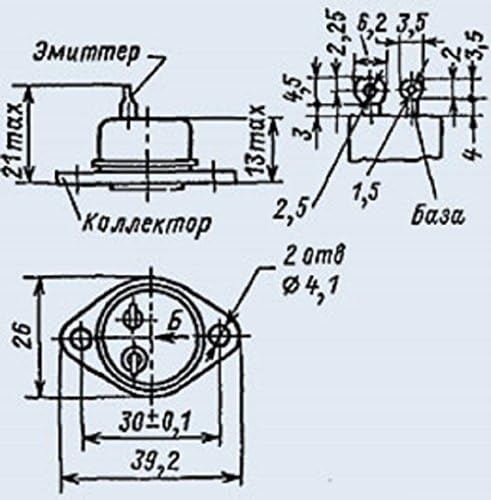 Szilícium tranzisztor TK235-40-0.5-2 50V 40A SZOVJETUNIÓ 2 db