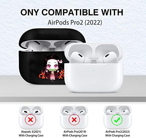 Aranyos Anime Tervezett AirPods Pro 2 Generációs burkolata 2022 a Kulcstartó,Anime Puha TPU Vezeték nélküli AirPods Pro 2 Fejhallgató Esetben,
