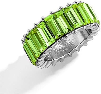 2023 Új Többszínű Vintage Női Gyűrűk, Ékszerek Teljes Exquis Geometria Gyakorlat Gyűrűk Nyugodt Gyűrűk, Szorongás (Zöld, 5)