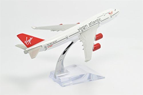 A TANG-DINASZTIA(TM) 1:400 16cm B747-400 Virgin Atlantic Fém Repülőgép Modell Repülő, Játék Repülő Modell