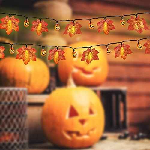 DBYLXMN Hálaadás Halloween Akkumulátor Doboz LED-Maple Leaf fényfüzér Beltéri, mind Kültéri Dekoratív fényfüzér Gyerekek Dinoszaurusz