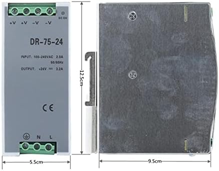 CRFYJ LED Kijelző DIN Sín Kapcsolóüzemű Tápegység Egyetlen Kimenet 24 v-os Feszültségű Transzformátor DR-75-24,DR-75-24, DR-75-12,